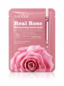 ماسک ورقه‌ای آبرسان رز طبیعی سادوئر | Sador Real Rose Moisturizing Mask