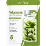 ماسک ورقه‌ای درمانی زیتون و ویتامین سادوئر | Sador Olive Vitamin Face Treatment Mask