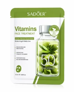 ماسک ورقه‌ای درمانی زیتون و ویتامین سادوئر | Sador Olive Vitamin Face Treatment Mask