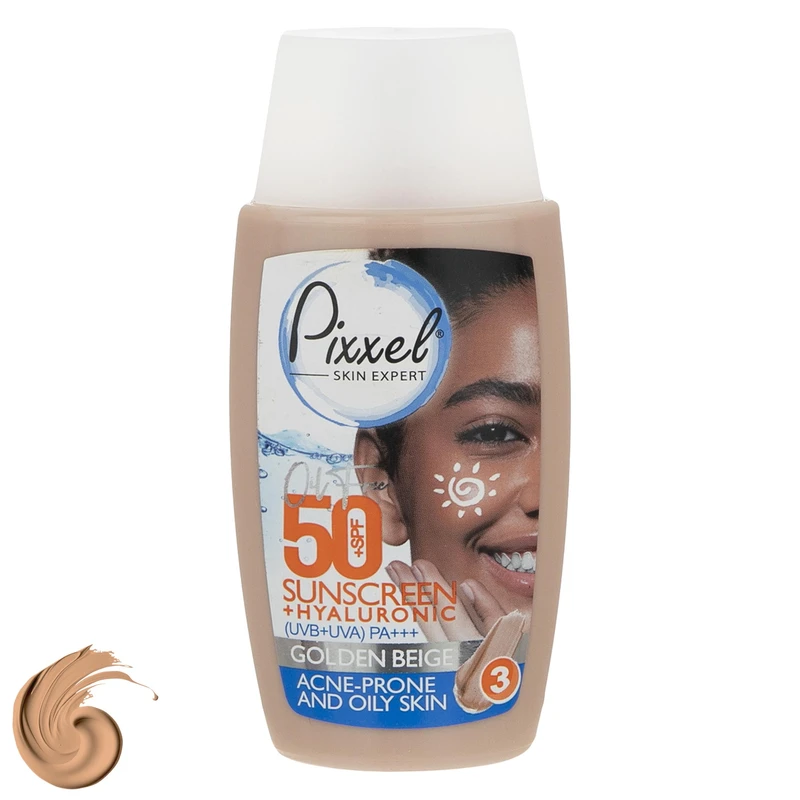 ضدآفتاب رنگی پیکسل SPF50 پوست چرب و مستعد آکنه - گلدن بژ | Pixxel Sunscreen Acne-Prone & Oily Golden Beige ضدآفتاب رنگی پیکسل SPF50 پوست چرب و مستعد آکنه - گلدن بژ | Pixxel Sunscreen Acne-Prone & Oily Golden Beige