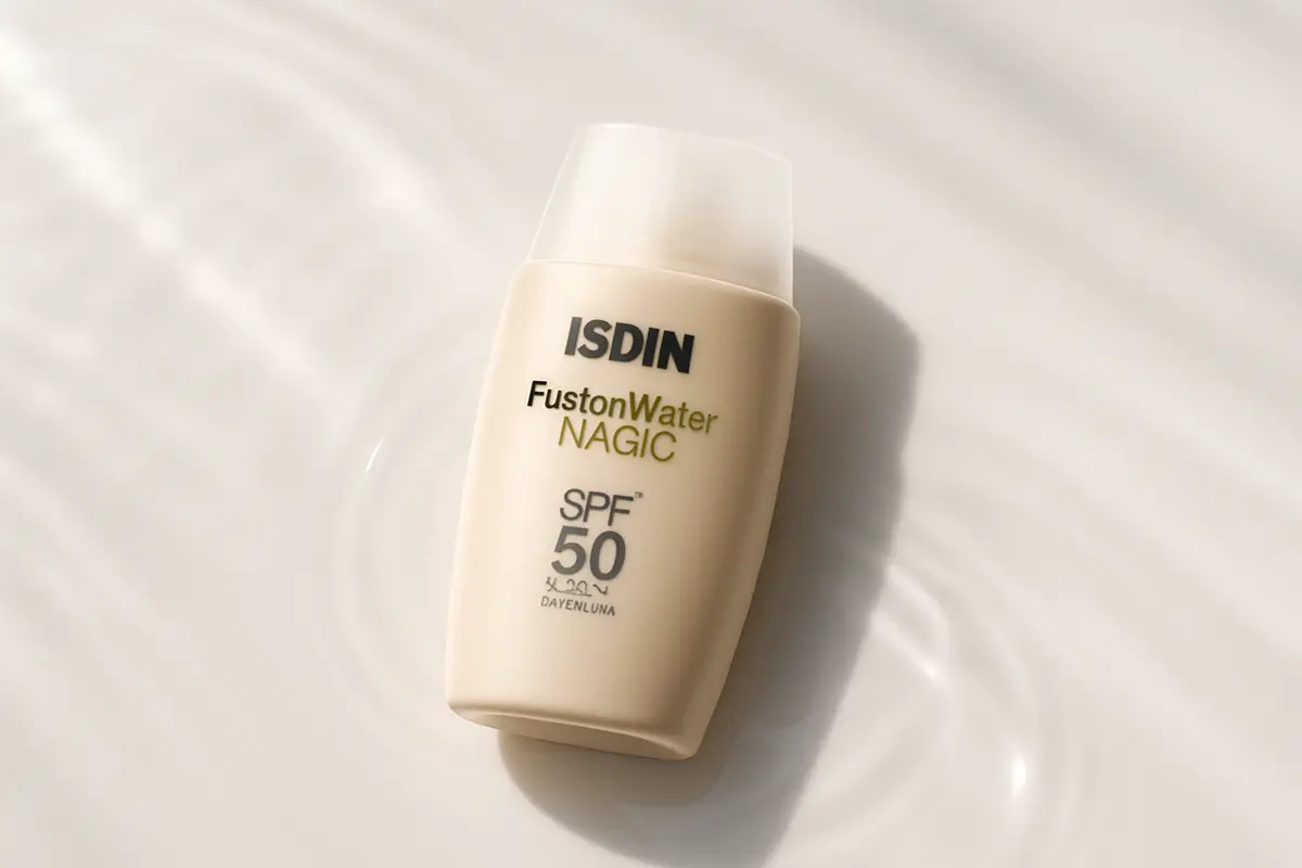 ضدآفتاب ایزدین فیوژن واتر SPF50 با بافت سبک و بیرنگ