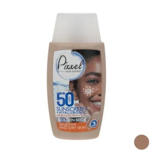 ضدآفتاب رنگی پیکسل SPF50 پوست حساس و خشک - گلدن بژ | Pixxel Sunscreen Sensitive & Dry Golden Beige