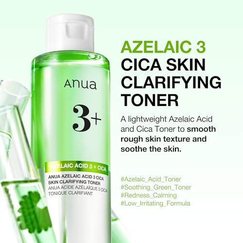تونر آزالئیک اسید ۳٪ و سیکا آنوا ۲۵۰ میلیلیتر نمای بسته بندی تونر Anua Azelaic Acid 3 Cica