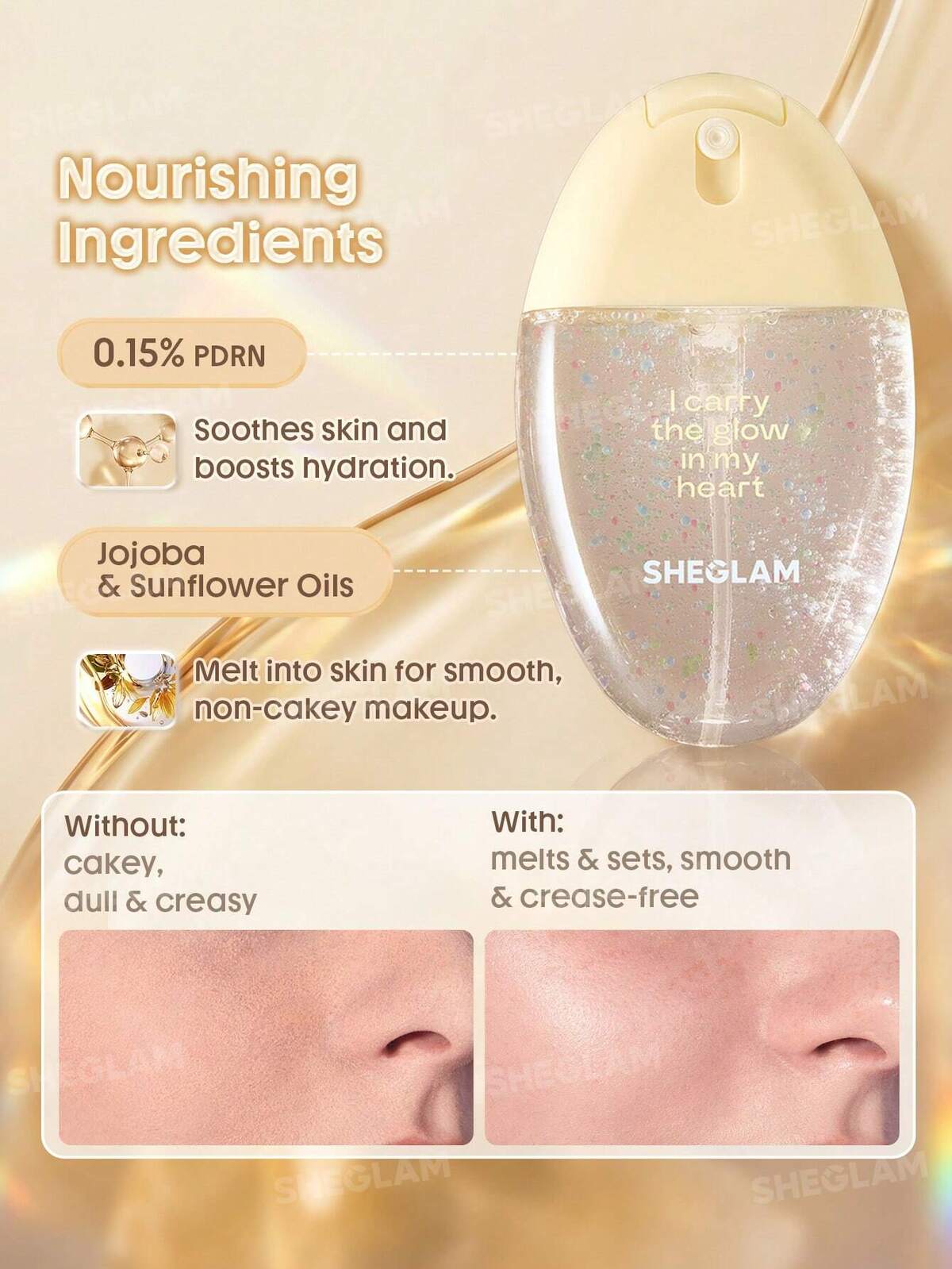 اسپری فیکس آبرسان کریستال شیگلم مدل Vibe Shield نمای نزدیک اسپری تثبیتکننده کریستال شیگلم