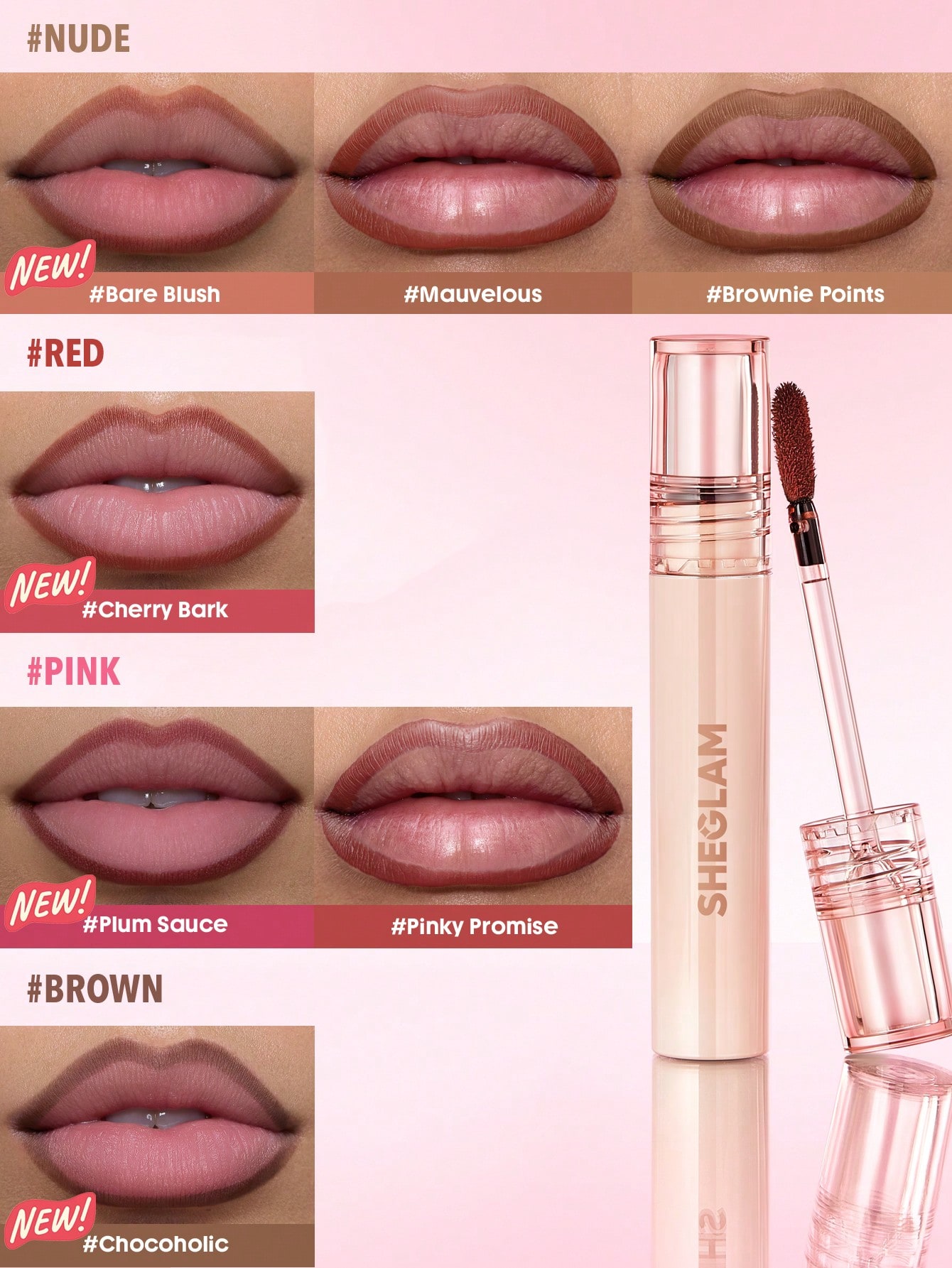 تینت خط لب پیل آف شیگلم Fall In Line رنگ Bare Blush رنگ بندی Fall In Line خط لب شیگلم