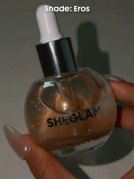 روغن بدن هایلایتر شیگلم Sunlit Silk رنگ Medusa حجم 28 میلی لیتر تصویر گالری روغن براق کننده بدن SHEGLAM Medusa