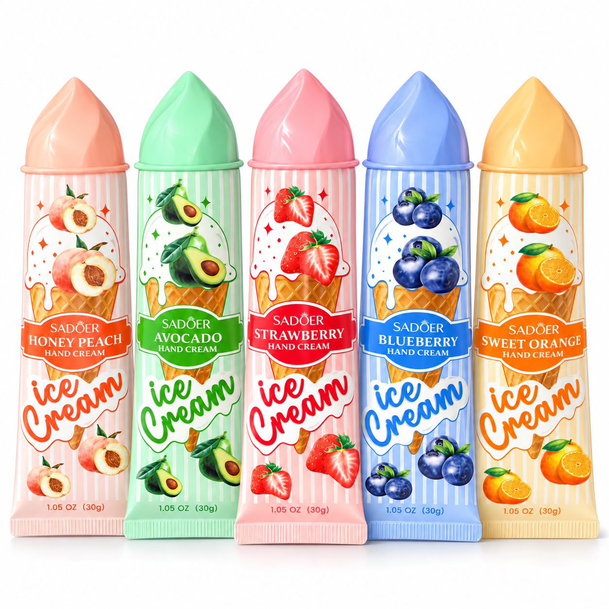 ست ۵ عددی کرم دست SADOER Fruit Ice Cream ست ۵ عددی کرم دست SADOER Fruit Ice Cream