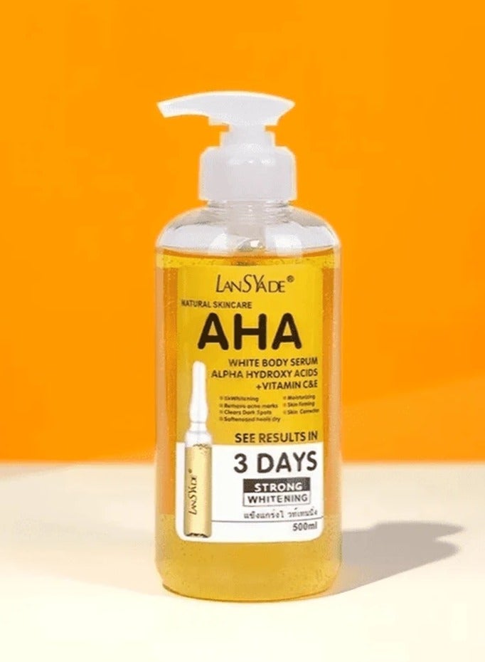 سرم بدن AHA لنساید 500 میل | Lansyade AHA White Body Serum سرم بدن AHA لنساید 500 میل Lansyade AHA White Body Serum