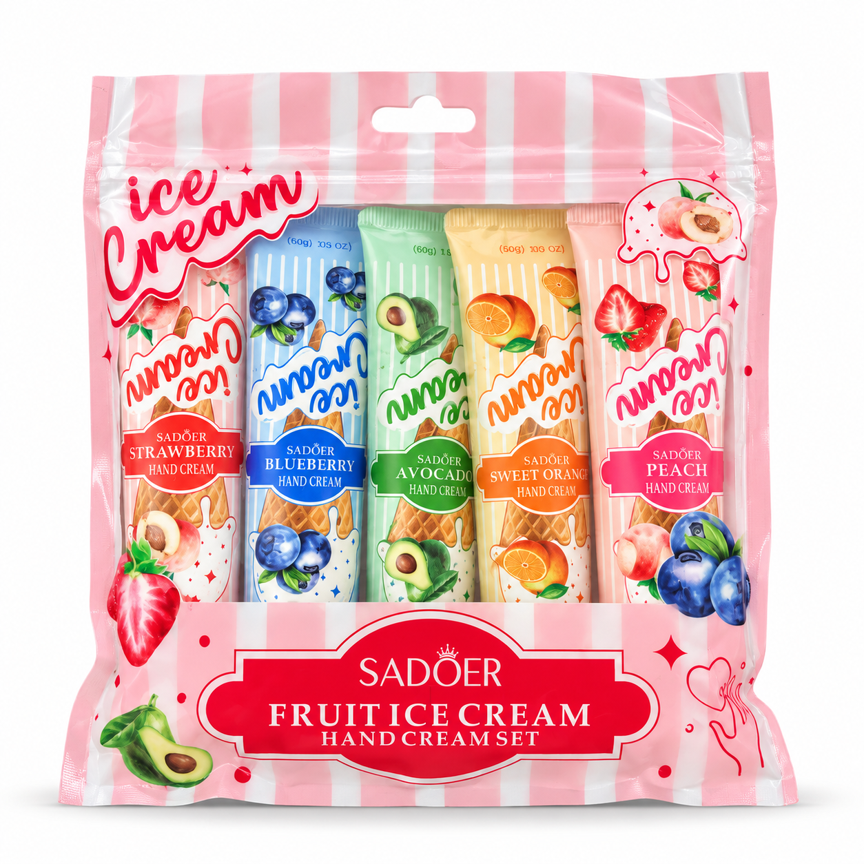 ست ۵ عددی کرم دست SADOER Fruit Ice Cream ست ۵ عددی کرم دست SADOER Fruit Ice Cream